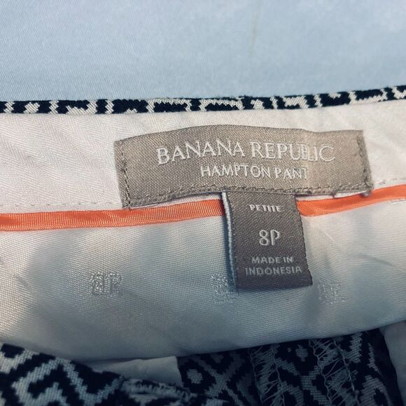 Banana Republic Hampton Fit Petite Patterned Jacquard like Fabric Pants, SZ 8P - Picture 2 of 8
